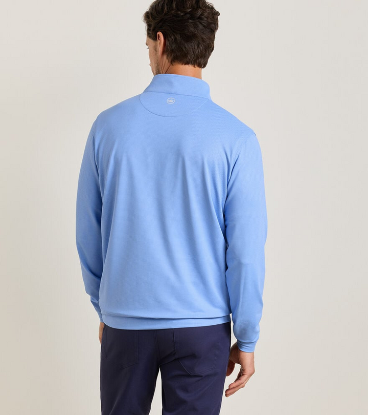 Perth Basketweave Performance Quarter Zip (Cottage Blue)
