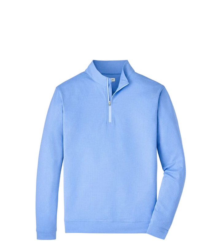 Perth Basketweave Performance Quarter Zip (Cottage Blue)