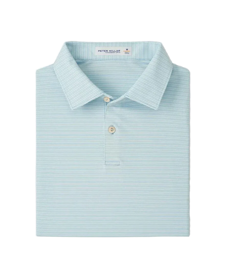 Featherlight Trading Stripe Performance Polo (Seaflower)