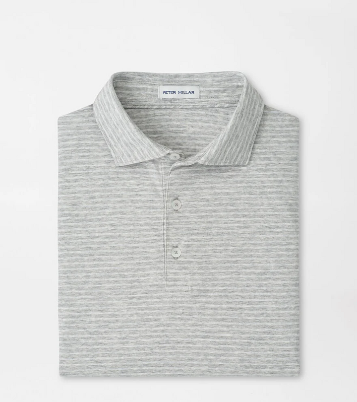 Gilman Crown Flex Cotton Polo (Grey Heather)