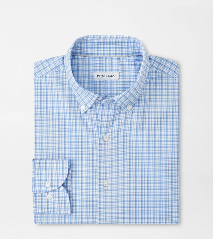 Calvin Crown Lite Cotton Stretch Sport Shirt (Cottage Blue)