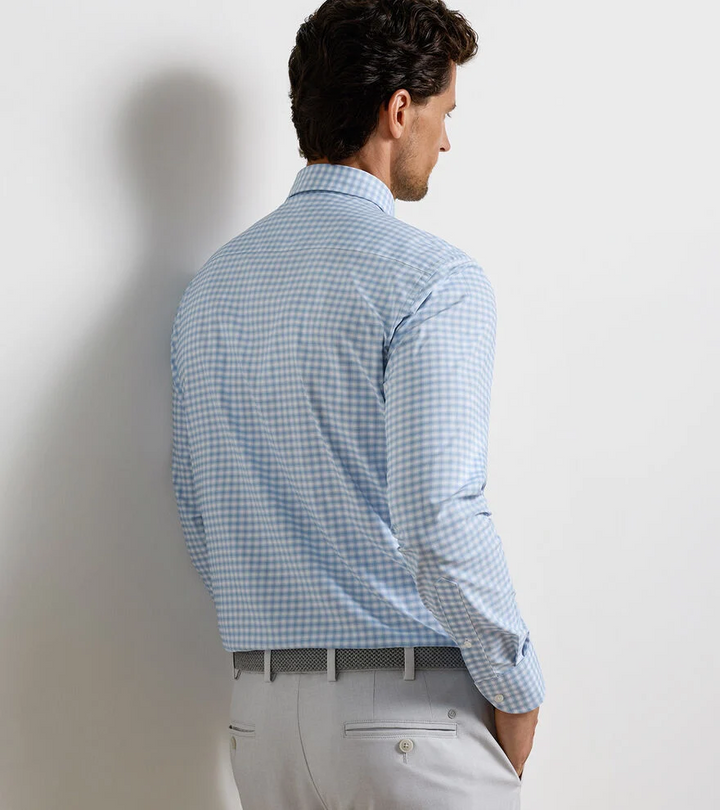 Lewis Performance Twill Sport Shirt (Cloudy Blue)