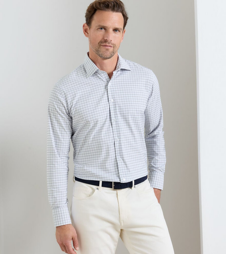 Robertson Performance Twill Sport Shirt (Navy)