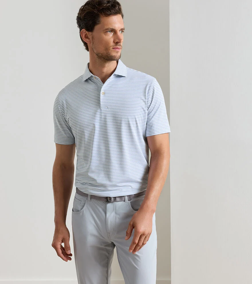 Echo Performance Jersey Polo (White/Gale Grey)