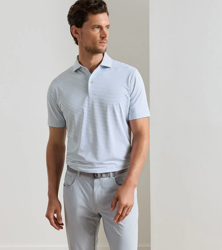 Echo Performance Jersey Polo (White/Gale Grey)