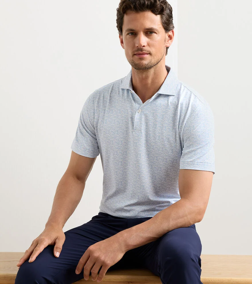 Melody Sea Performance Jersey Polo (White)