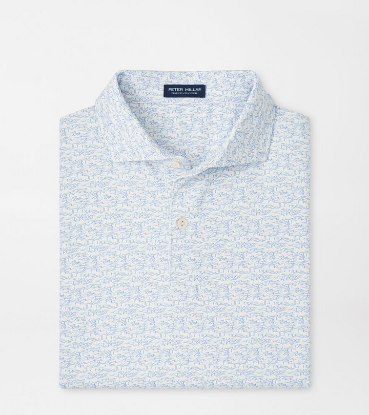 Melody Sea Performance Jersey Polo (White)