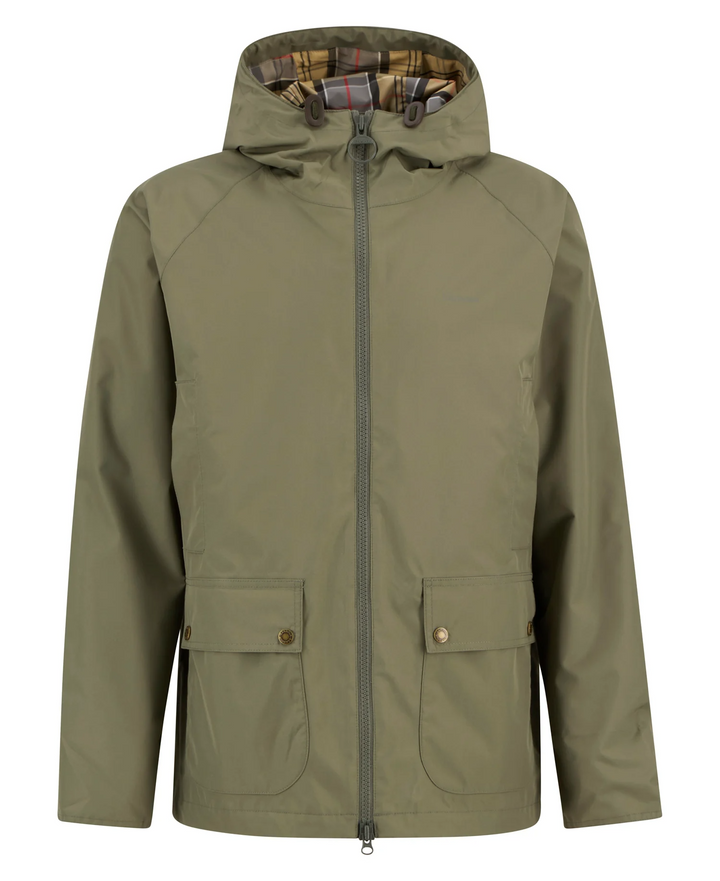Hooded Domus Waterproof Jacket (Dusty Olive)