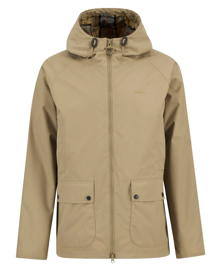 Hooded Domus Waterproof Jacket (Washed Stone)