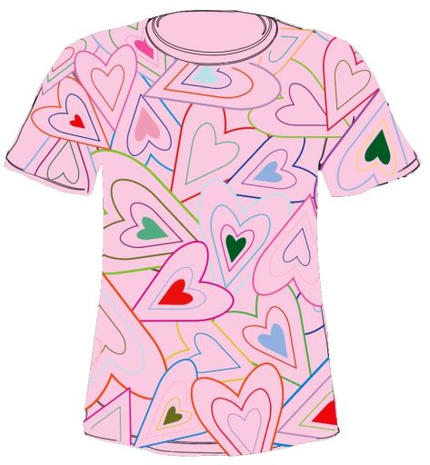 Groovy Heart Tee (Pink)
