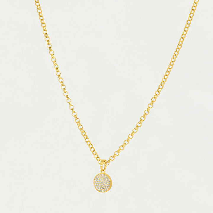 Petit Pave Knockout Pendant (White CZ)