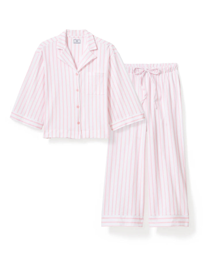 Olivia Wide Leg Pajamas (Pink Stripe)