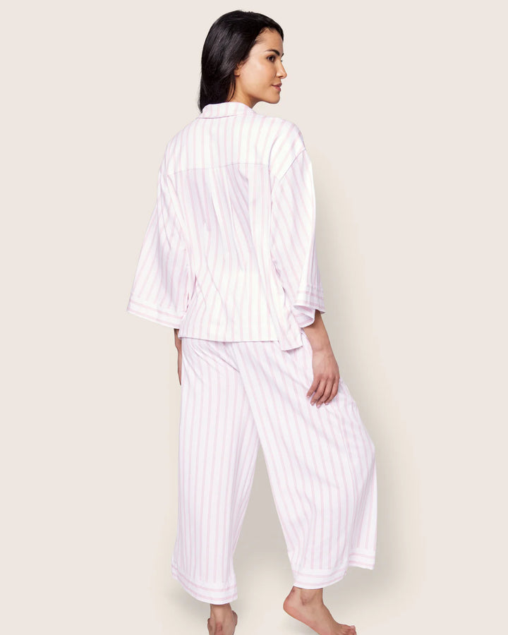 Olivia Wide Leg Pajamas (Pink Stripe)