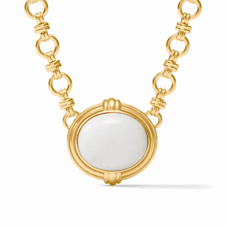 Portofino Demi Necklace (White Jade)