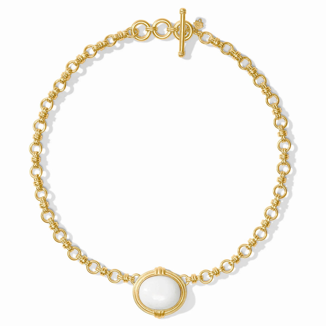 Portofino Demi Necklace (White Jade)