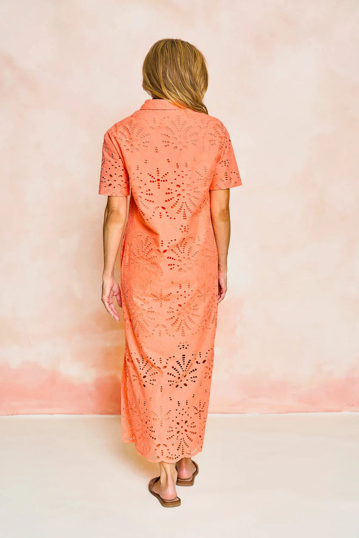 Reese Dress (Melon Glow Eyelet)