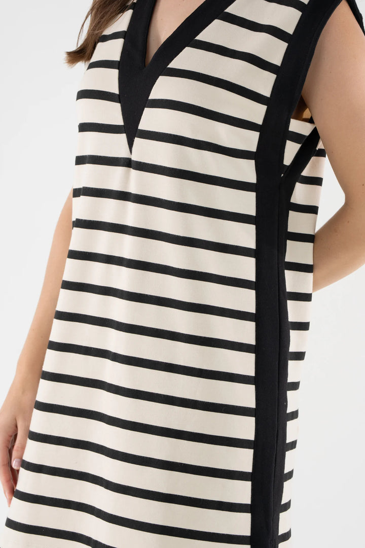 Emily Shift Dress (Cafe Stripe)