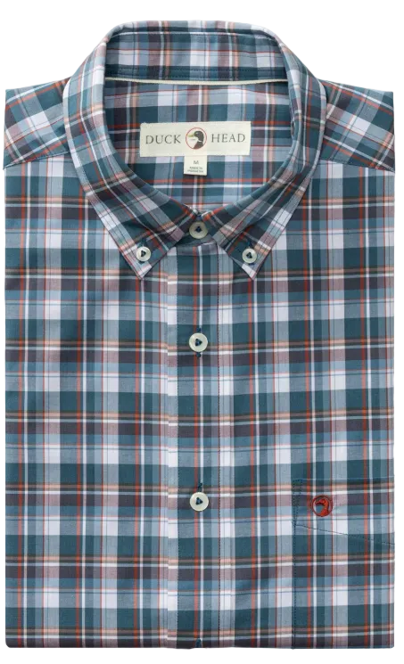 Performance Poplin Shirt  (Navy Peony)