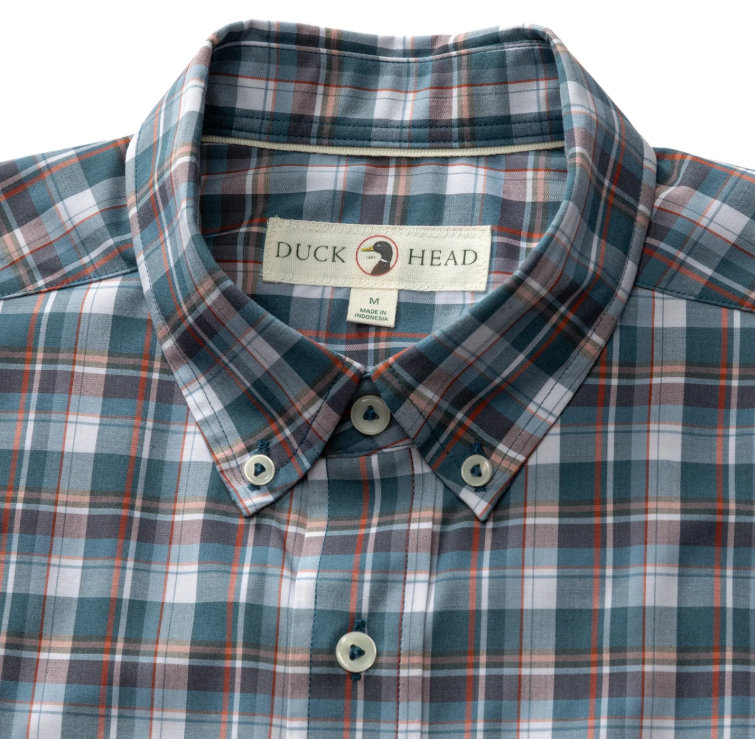 Performance Poplin Shirt  (Navy Peony)