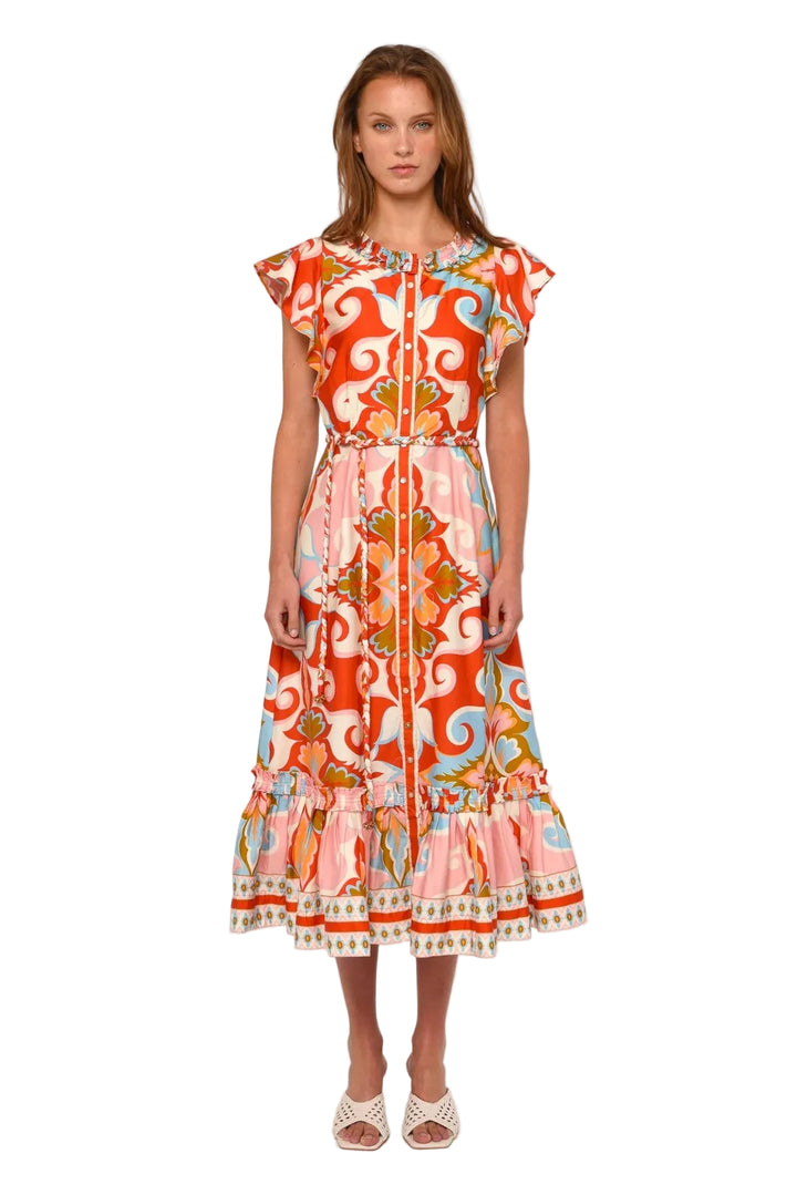 Ella Midi Dress (Rosetti Print)