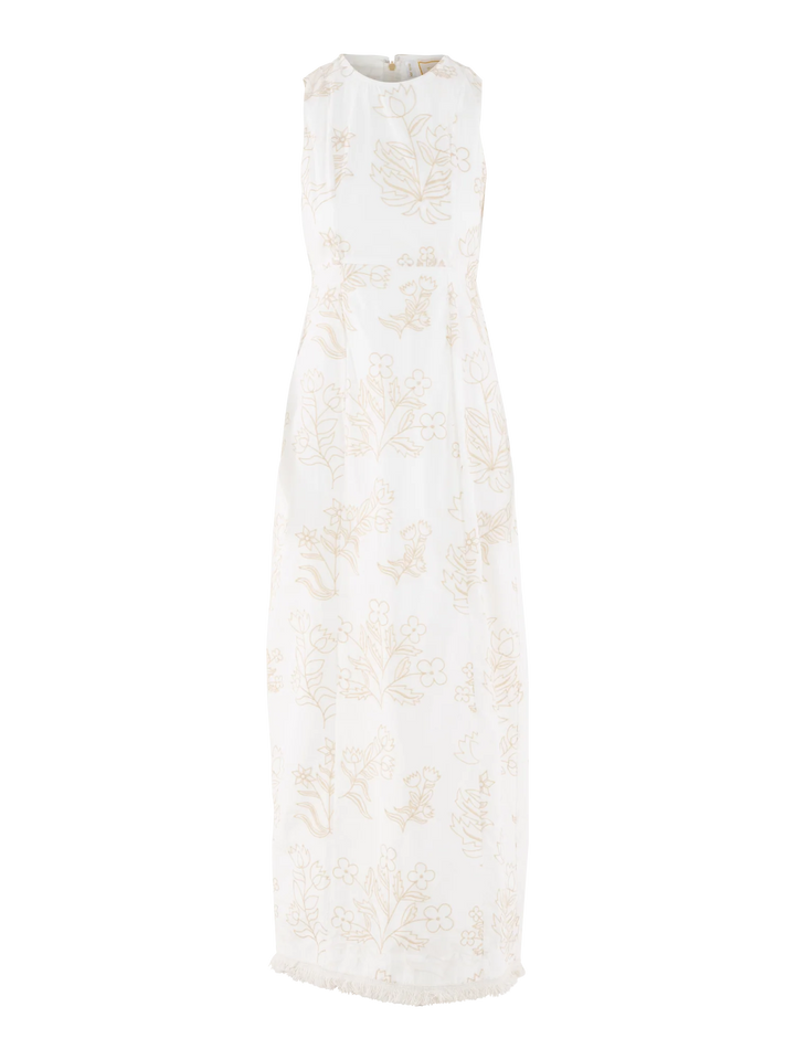 Hepburn Dress (Blanc Petals)