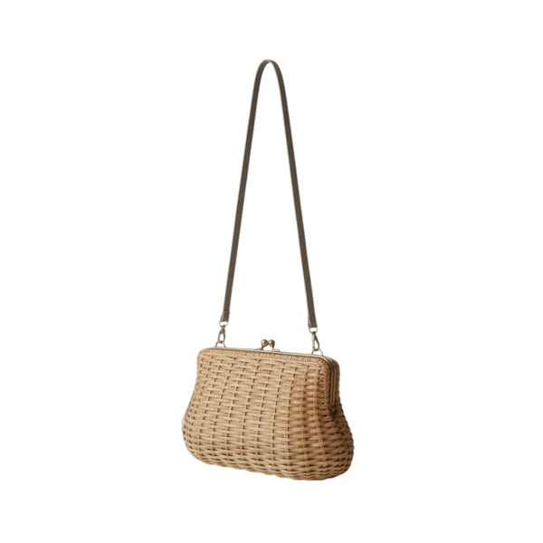 Eloise Wicker Clutch (Natural)