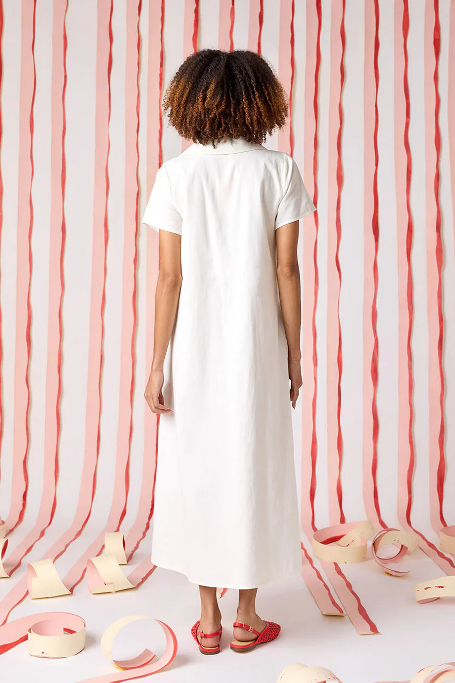 Franny Dress (Ivory w/ Embroidery)