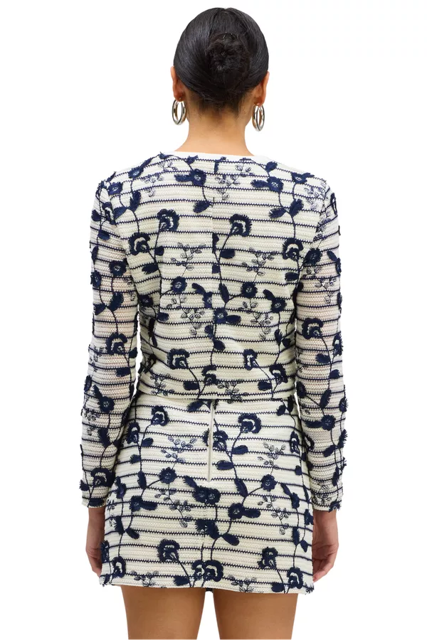 Mariana Cardigan (Cream/Navy)