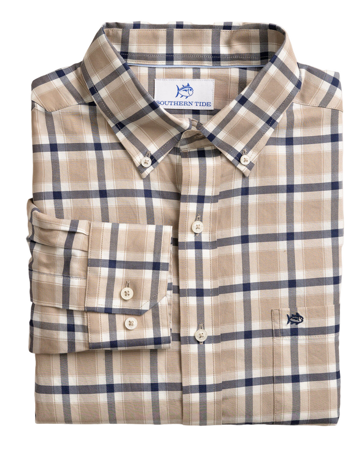 Beachrock Plaid Sportshirt (Sandstone Khaki)