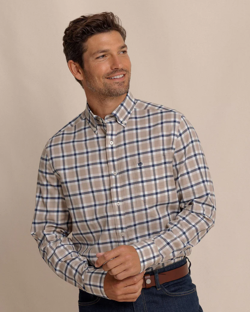 Beachrock Plaid Sportshirt (Sandstone Khaki)