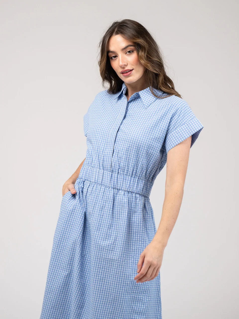 Lisa Midi Dress (Blue)
