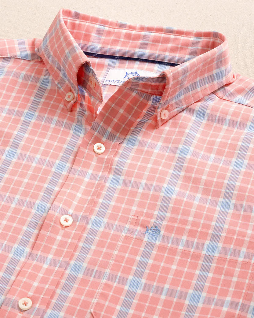 Beckenham Plaid Sport Shirt (Petal Pink)