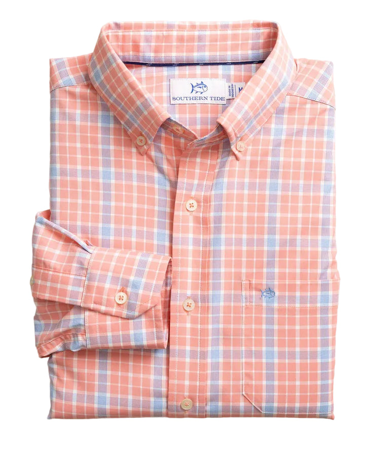 Beckenham Plaid Sport Shirt (Petal Pink)