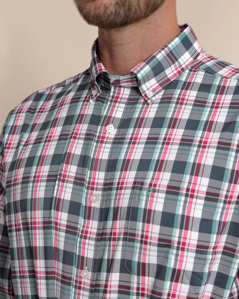 brrr Breakwater Plaid Sportshirt (Dress Blue)