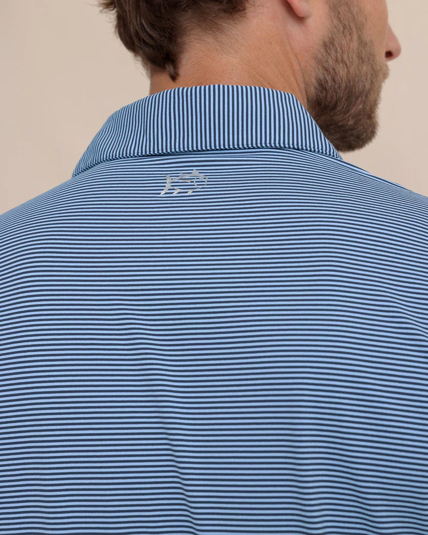 Brrreeze Meadowbrook Stripe Polo (Ocean Channel)