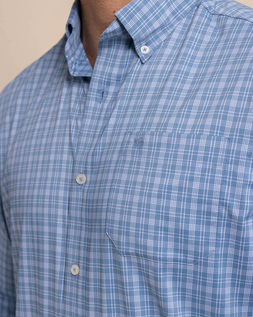 Brrr IC Pettigru Plaid Sportshirt - (Coronet Blue)