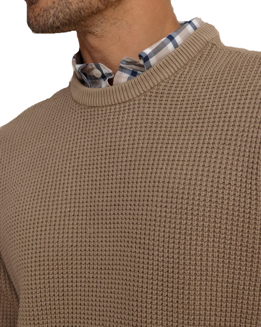 Carrington Garment Dyed Crew Sweater (Sandstone Khaki)