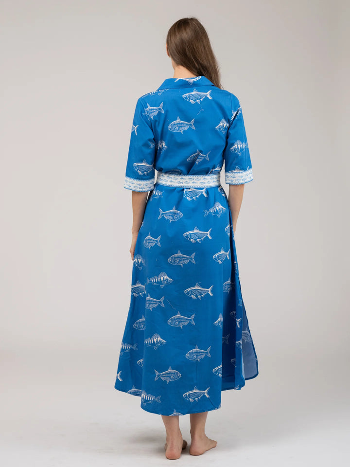 Eloise Dress (Fish Blue)