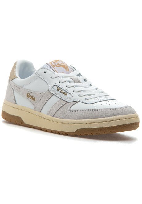Hawk Sneakers (White/White/Gold)