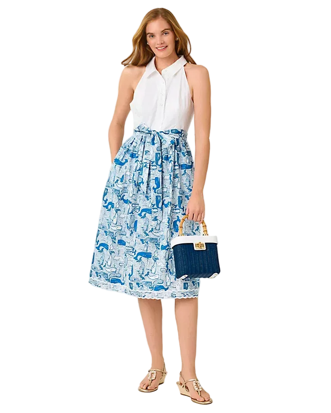 Mauritzia Midi Shirtdress (Nassau Blue Thar She Blows)