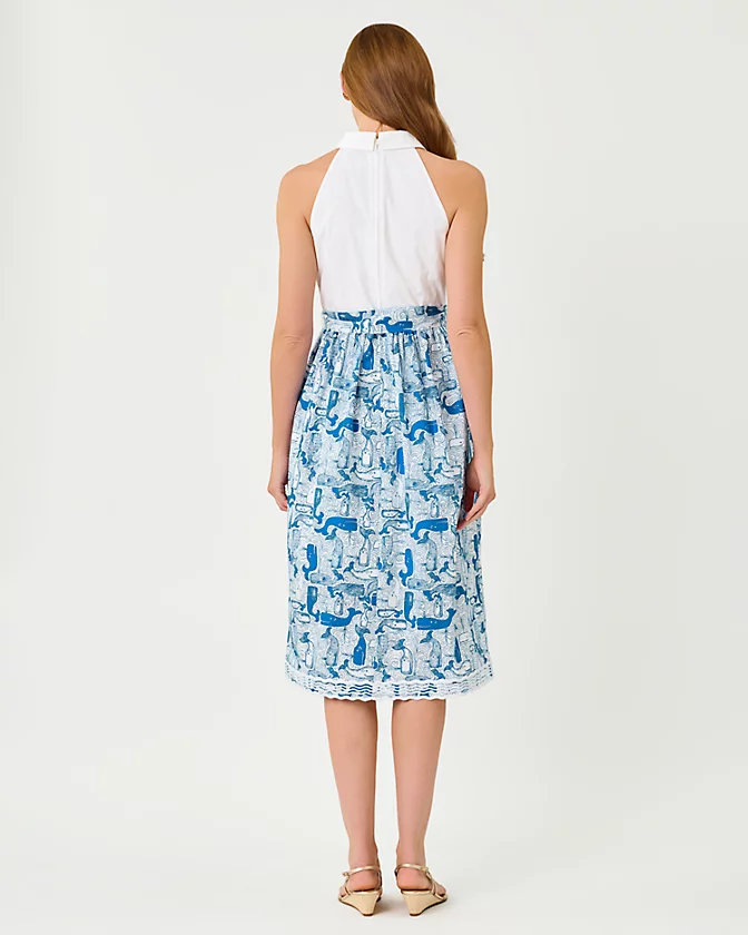 Mauritzia Midi Shirtdress (Nassau Blue Thar She Blows)