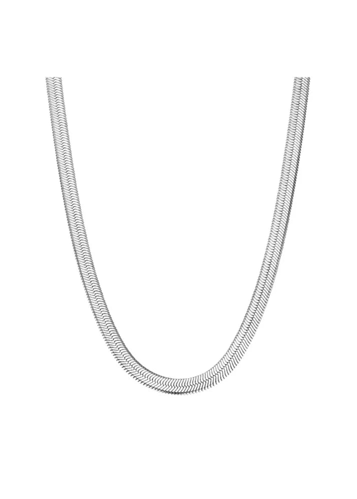 Herringbone Necklace (Silver)