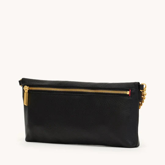 Invitation Clutch (Black/Brushed Gold)