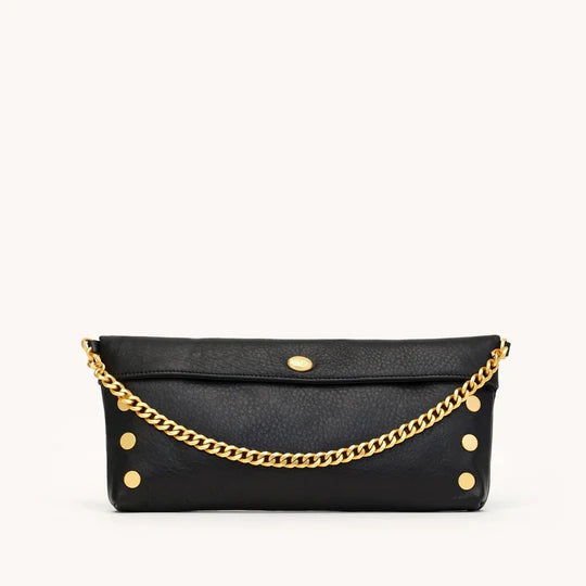 Invitation Clutch (Black/Brushed Gold)