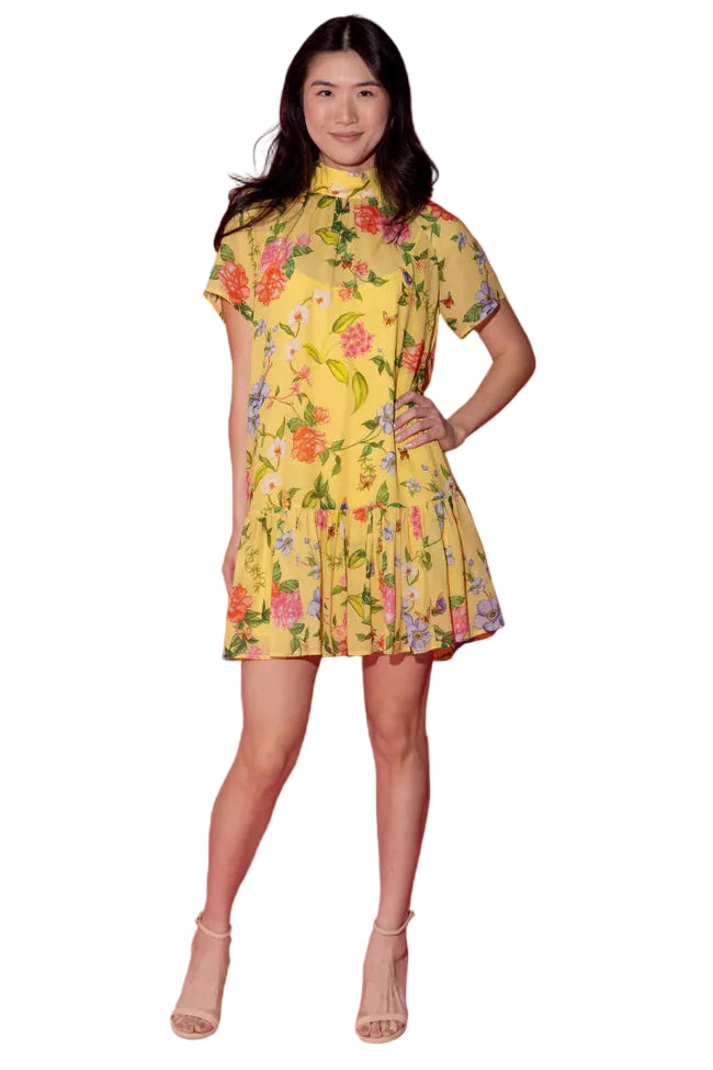 Willa Dress (Yellow Parterre)