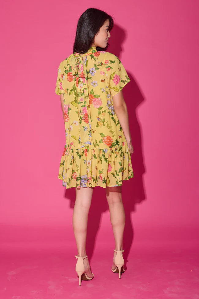 Willa Dress (Yellow Parterre)