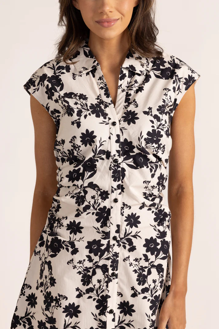 Grace Dress (Black Cream Floral)