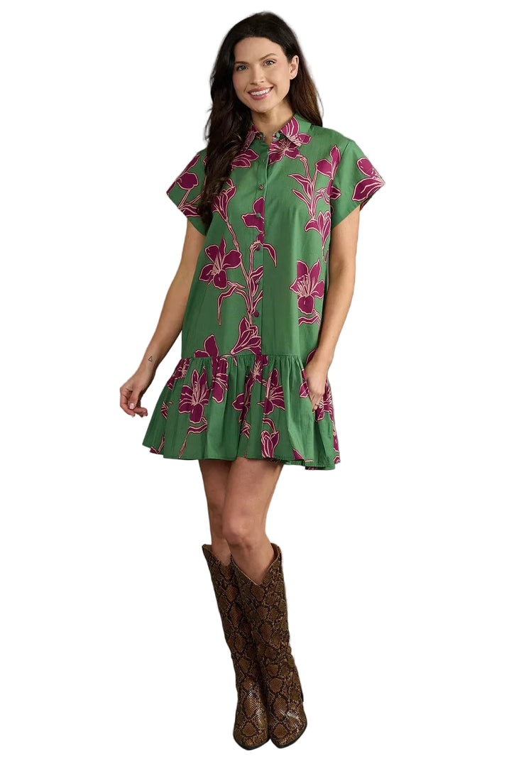 Jenny Dress (Verde Orchid)