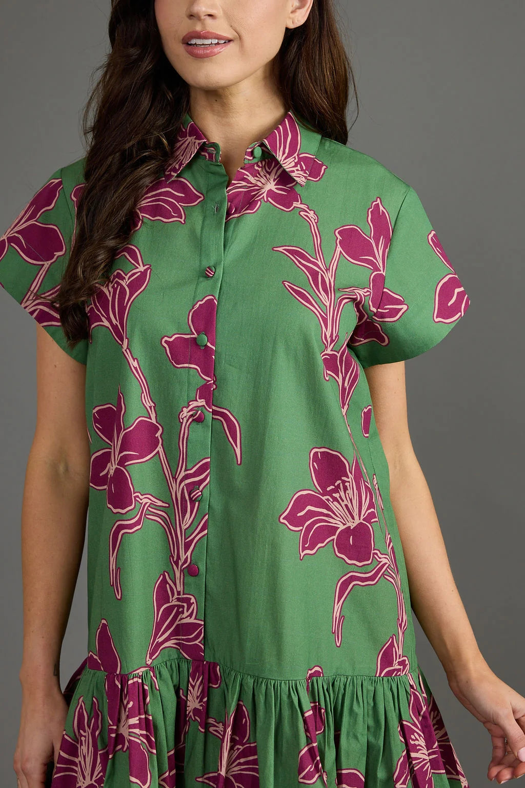 Jenny Dress (Verde Orchid)