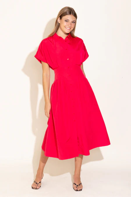 Becca Dress (Poppy Pink)